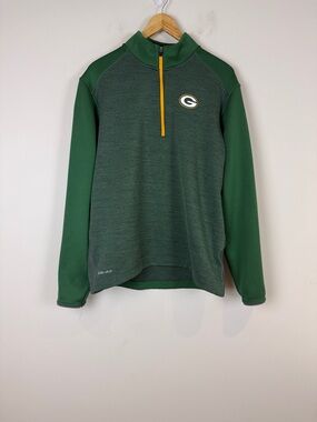 Green Bay Packers Football NFL Team Apparel 1/4 Zip Lightweight Pullover Mens